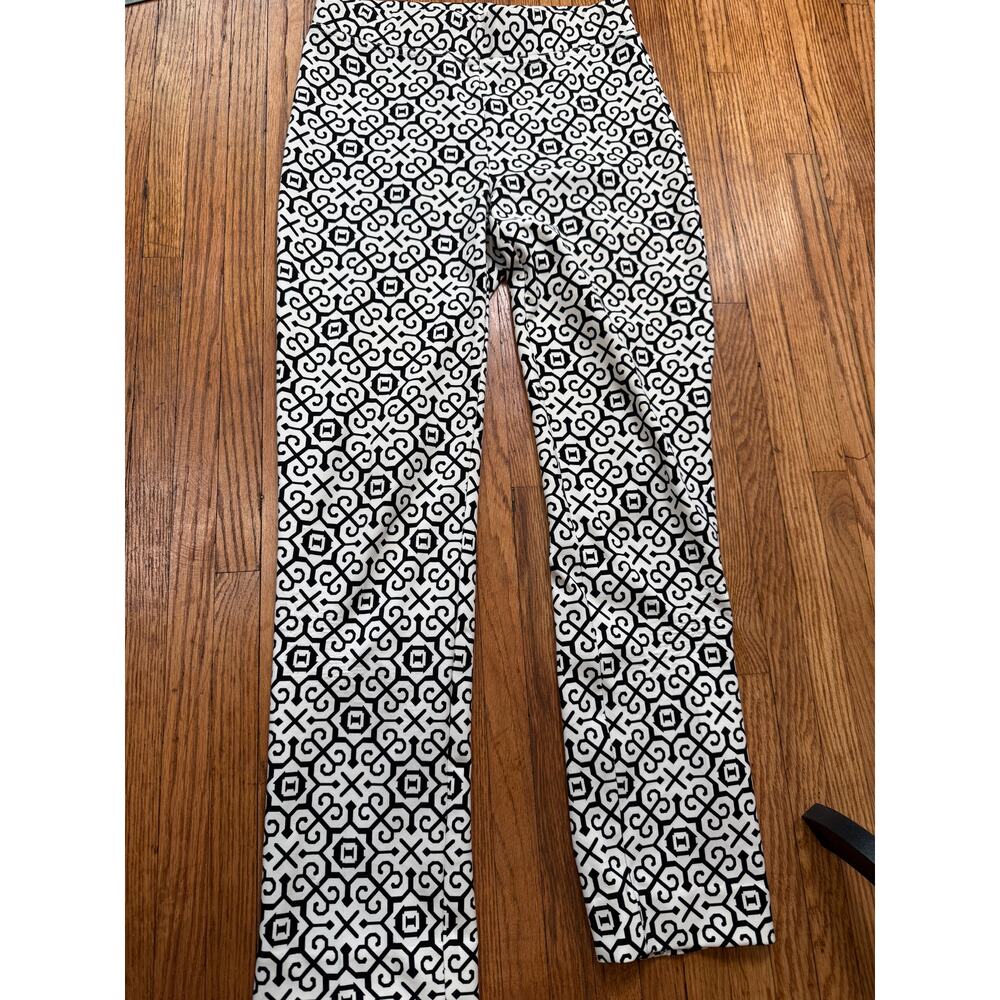 JOSEPH RIBKOFF Geometric Wide Leg Pull on Dress Pant Women's SZ 6 Made in Canada